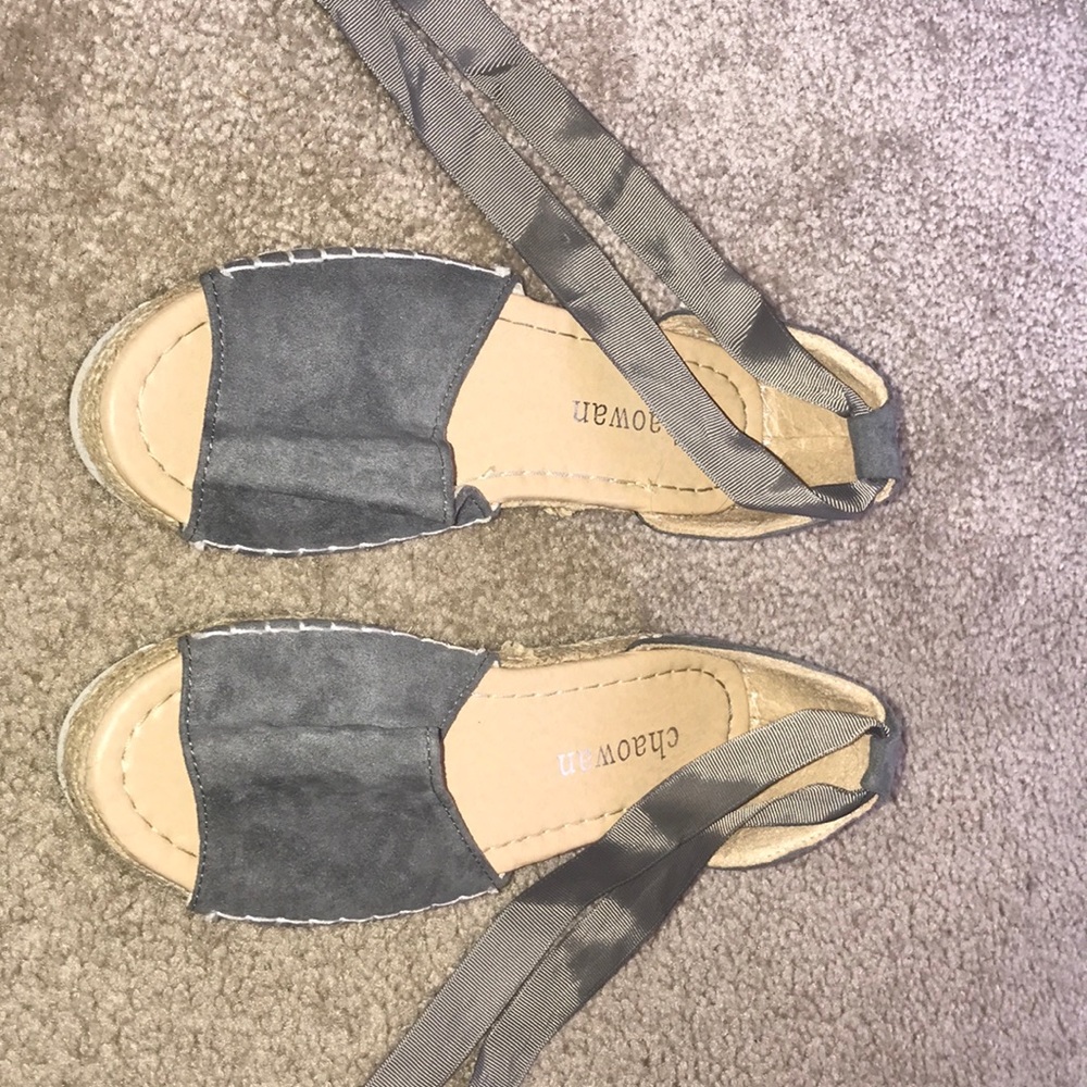 Lace up platform sandals